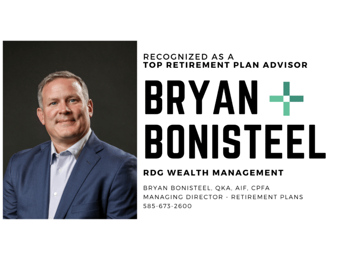 Bryan Bonisteel Recognized as a Top Retirement Plan Advisor